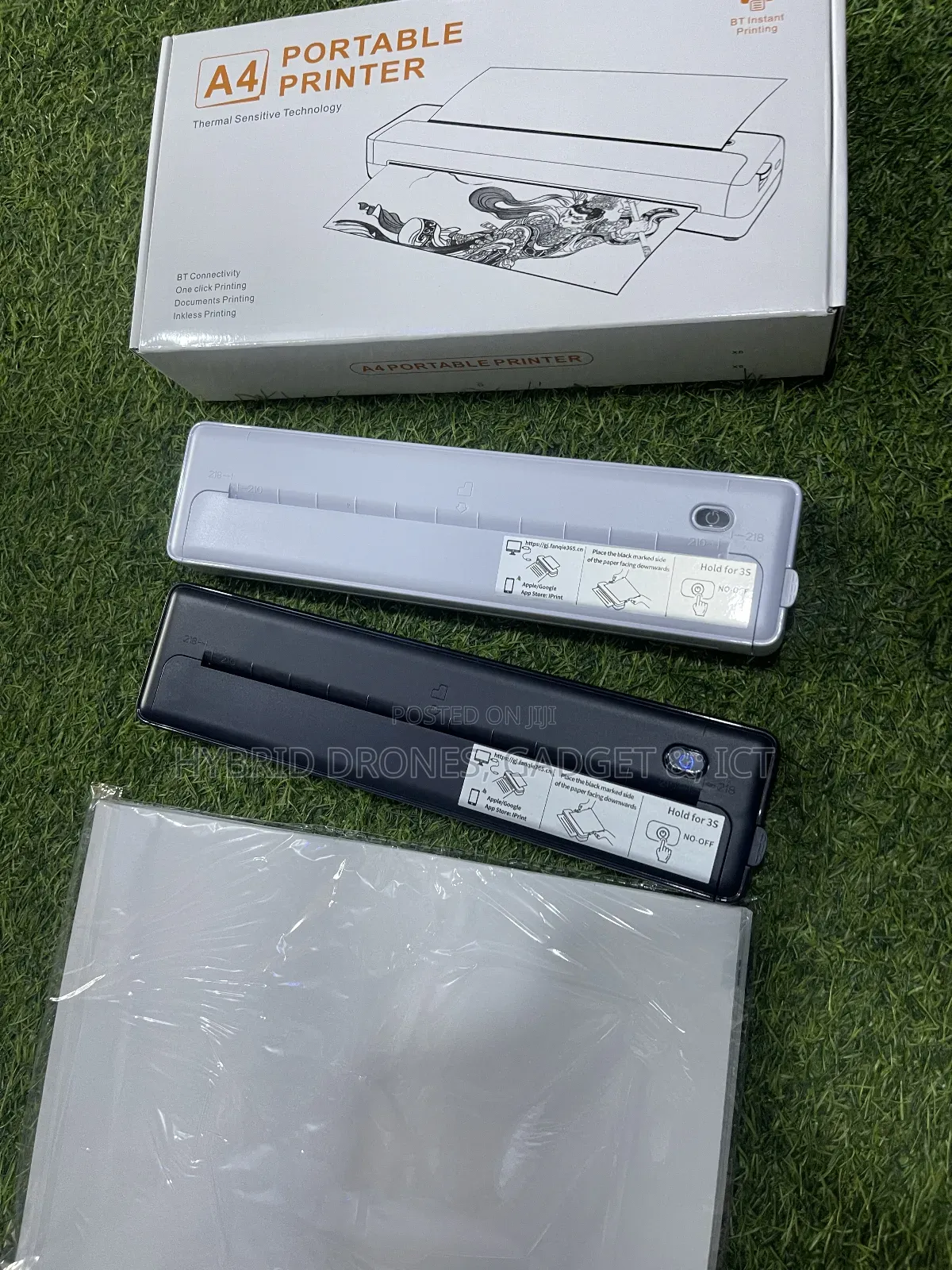 Bluetooth A4 Wireless Thermal Printer for All Use +100papers