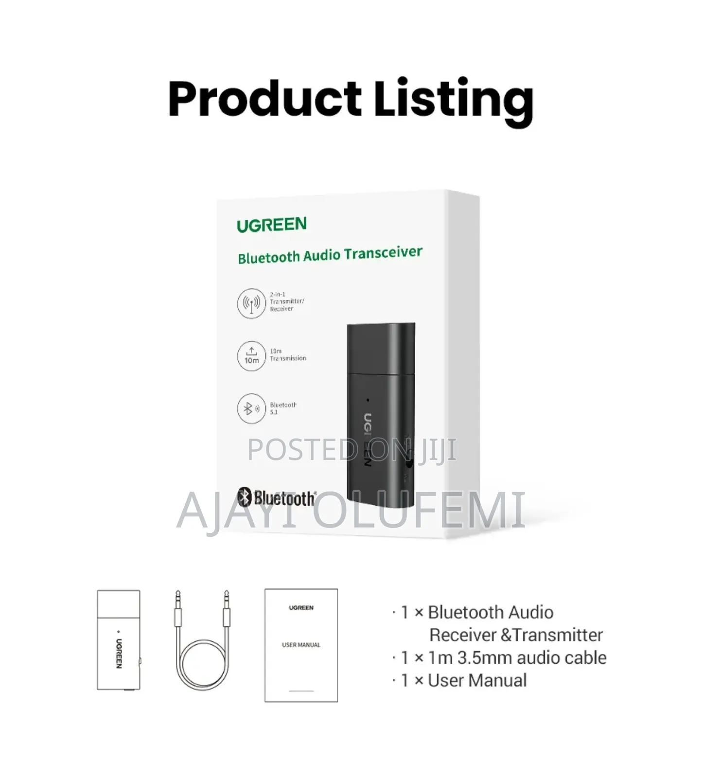 Ugreen Bluetooth Reciever / Transmitter.