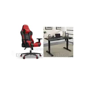 Adjustable Computer Desk + Executive Gaming Chair