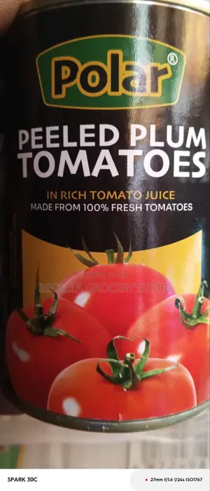 Photo - Polar Peeled Plum Tomatoes 340g by 24