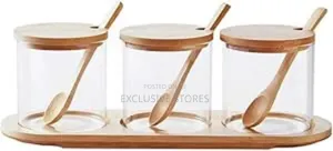3pcs Condiment Jars Set