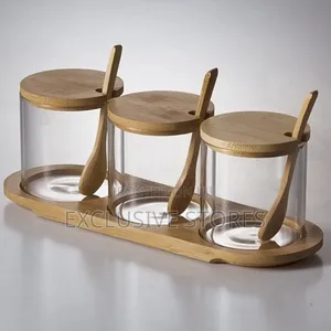 3pcs Condiment Jars Set