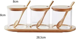 3pcs Condiment Jars Set