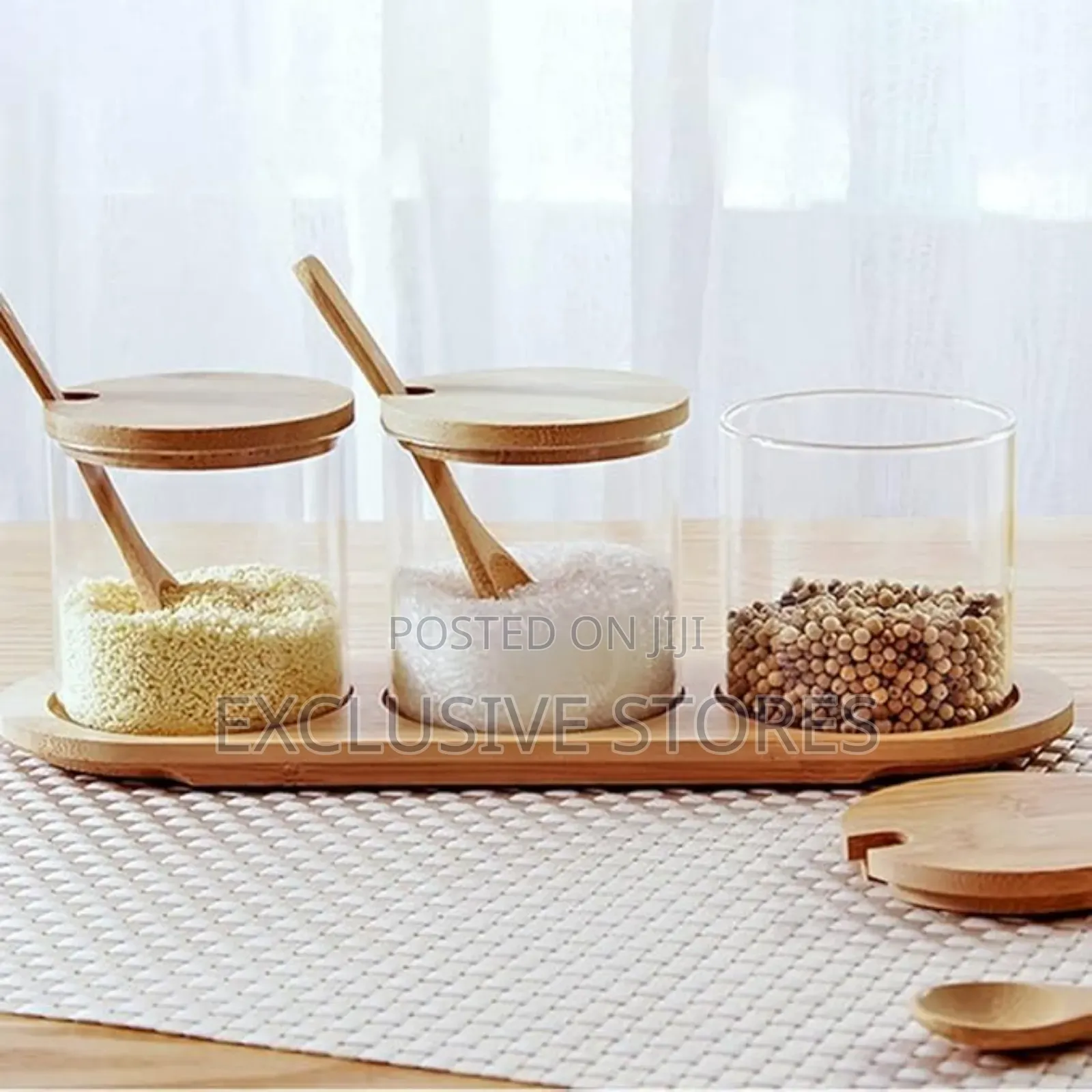 3pcs Condiment Jars Set