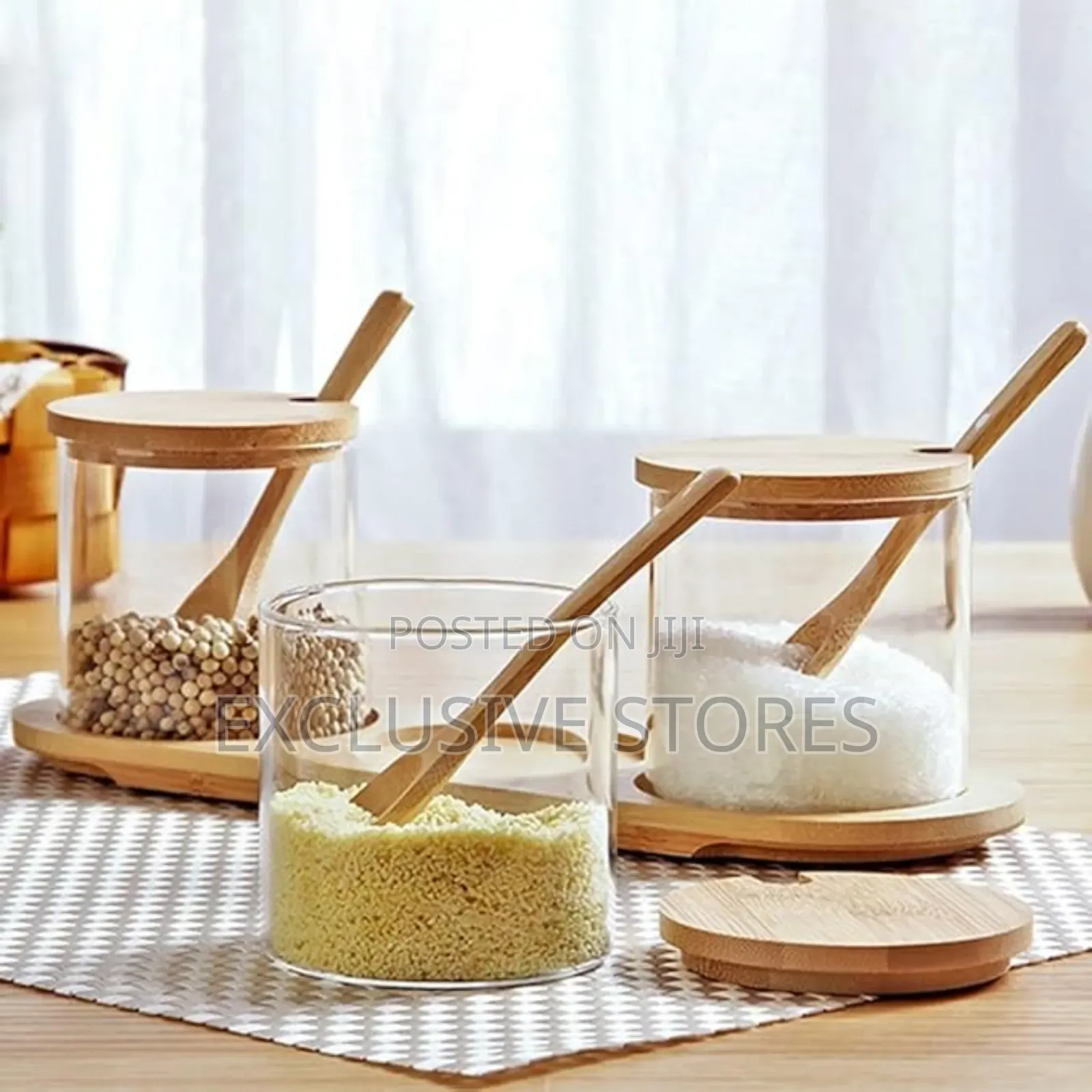 3pcs Condiment Jars Set
