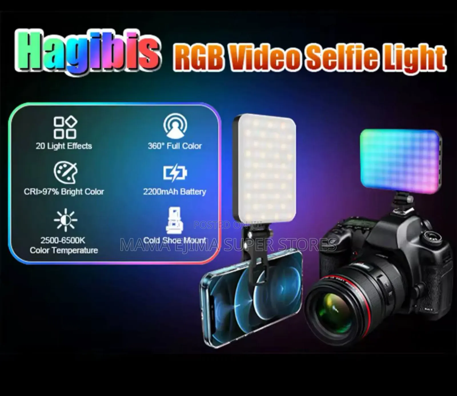 Rgb Led Photography Lighting Video Light Magnetic Led Camera