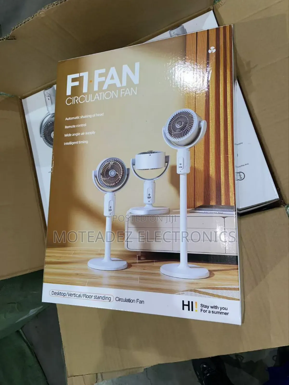 F1 Rechargeable Strong Wind Air Circulation Standing Fan With Remote