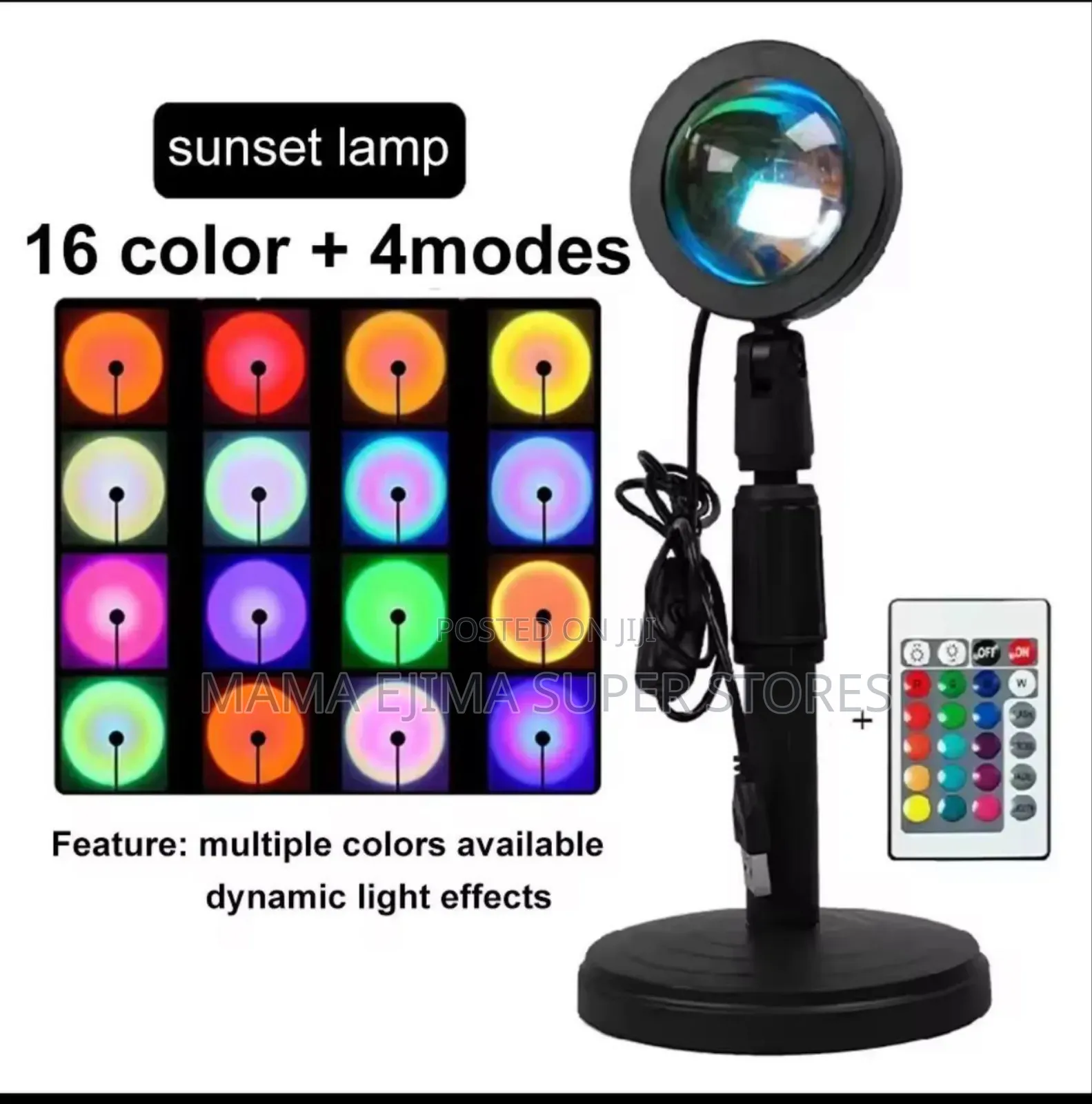 Rainbow Glow Sunset Night Light Projector - Vibrant Bedroom
