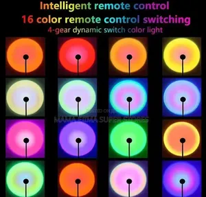 Rainbow Glow Sunset Night Light Projector - Vibrant Bedroom