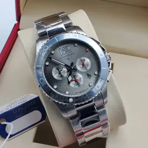 Longines Inspired Automatic Chronograph Watch - Silver Chain