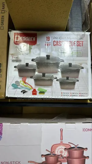 Dessini 19pcs Non Stick Die Cast Aluminium Casserole Set