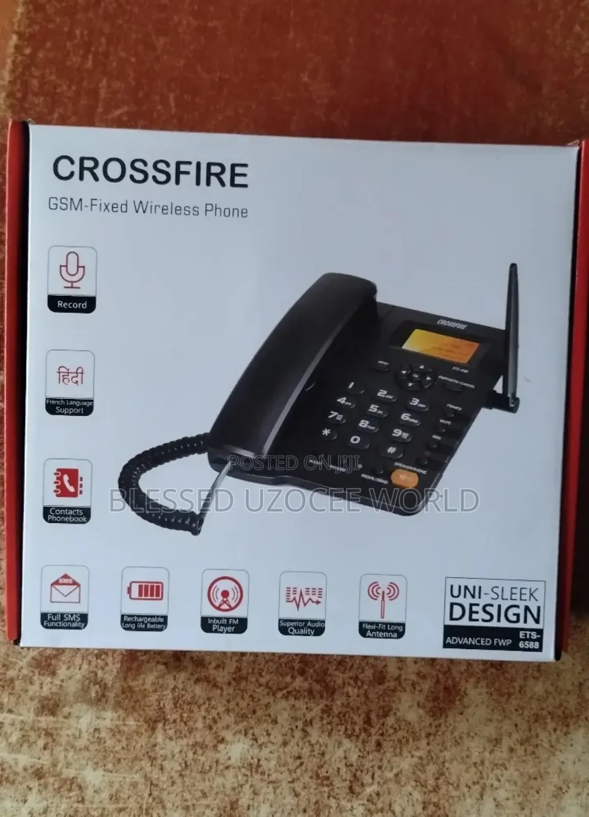 Crossfire Dual Sim Gsm, Wireless Phone for Desktop Wall Uses