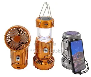 Multifunctional Solar Camping Lantern With Fan