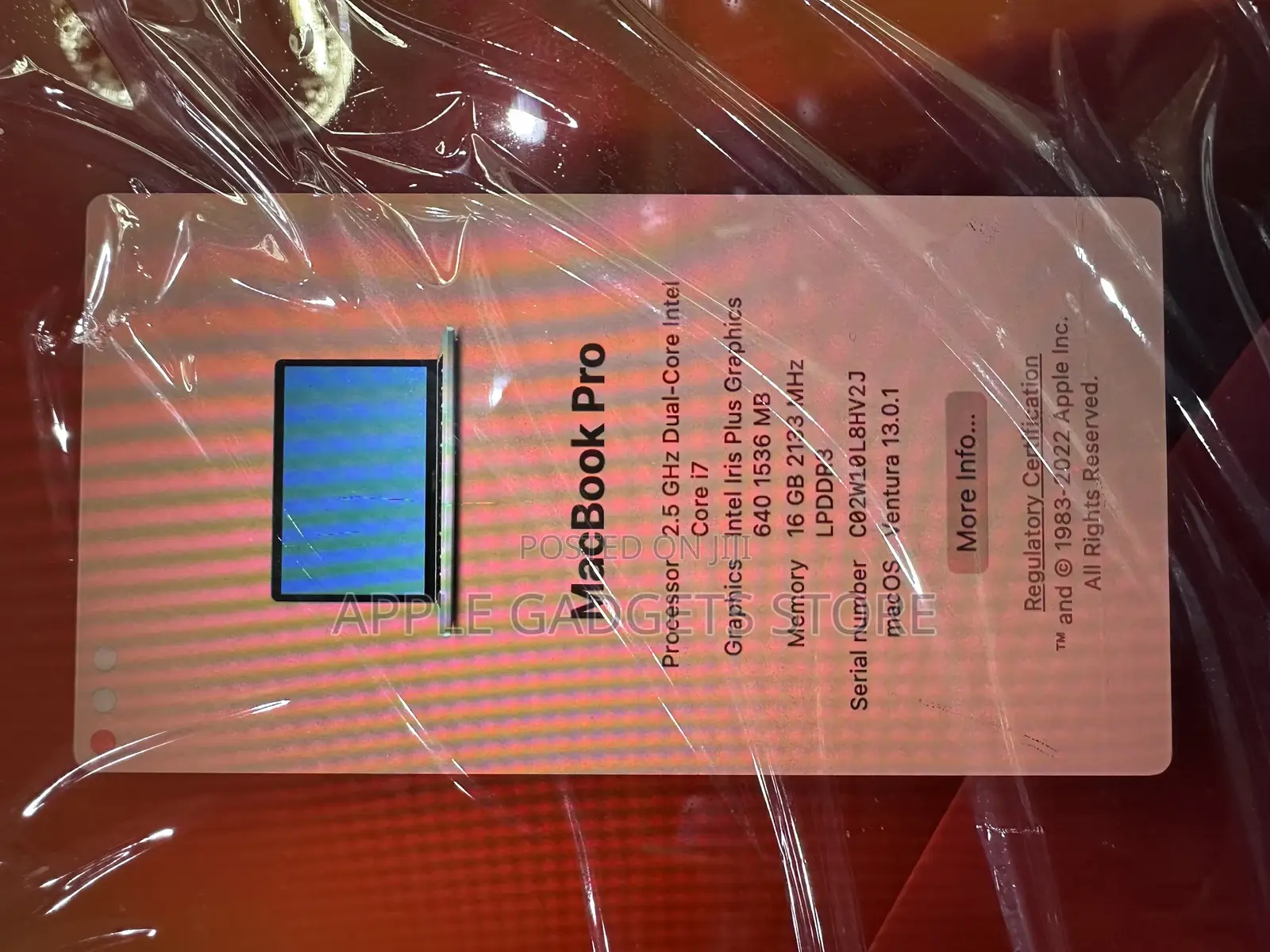 Laptop Apple MacBook Pro 2017 16GB Intel Core I7 SSD 256GB