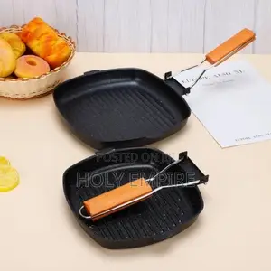 Portable Foldable Frying Pan Picnic Grill Pan Anti-Scald