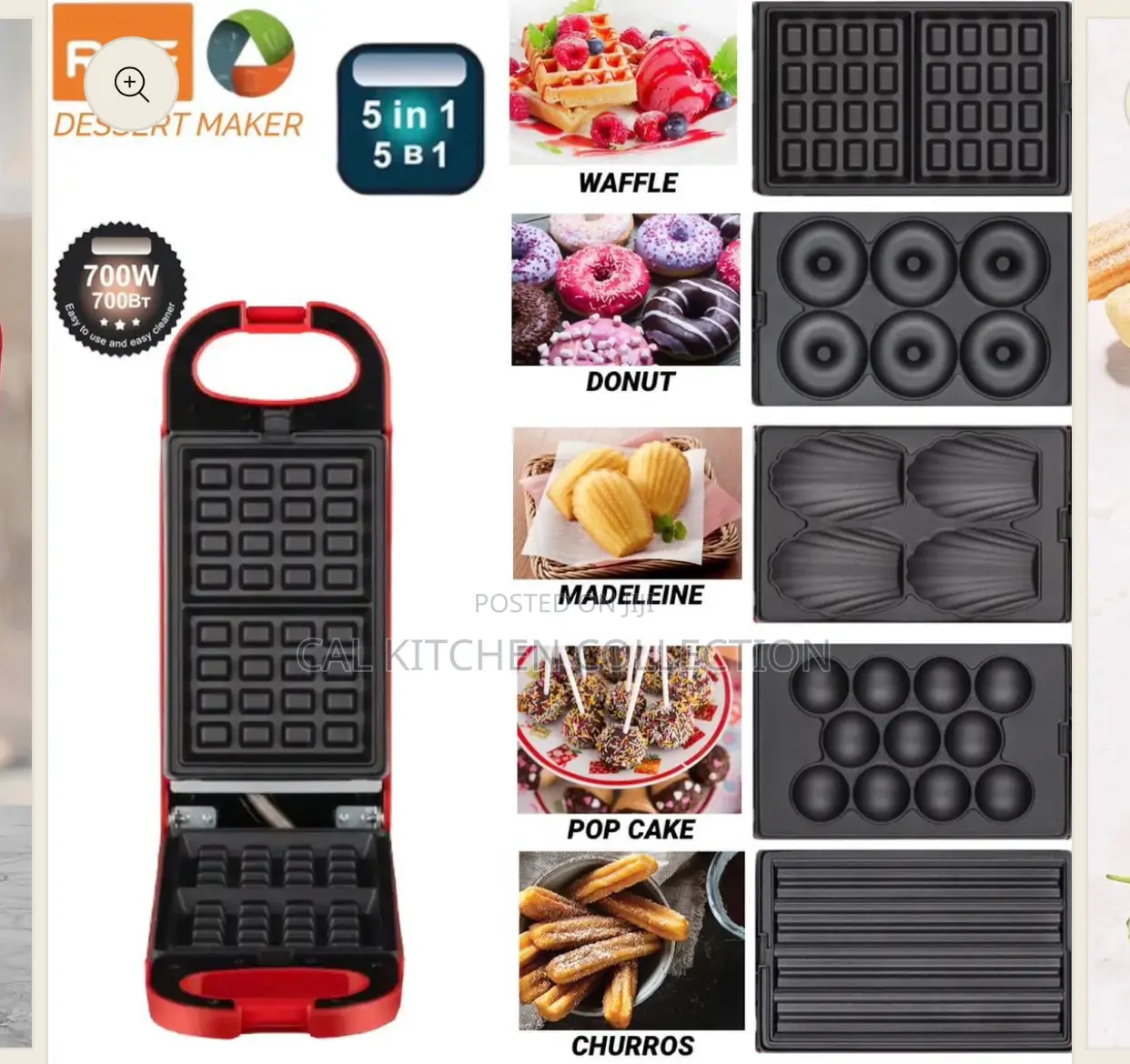 Raf 5 in 1 Waffle Snacks Maker