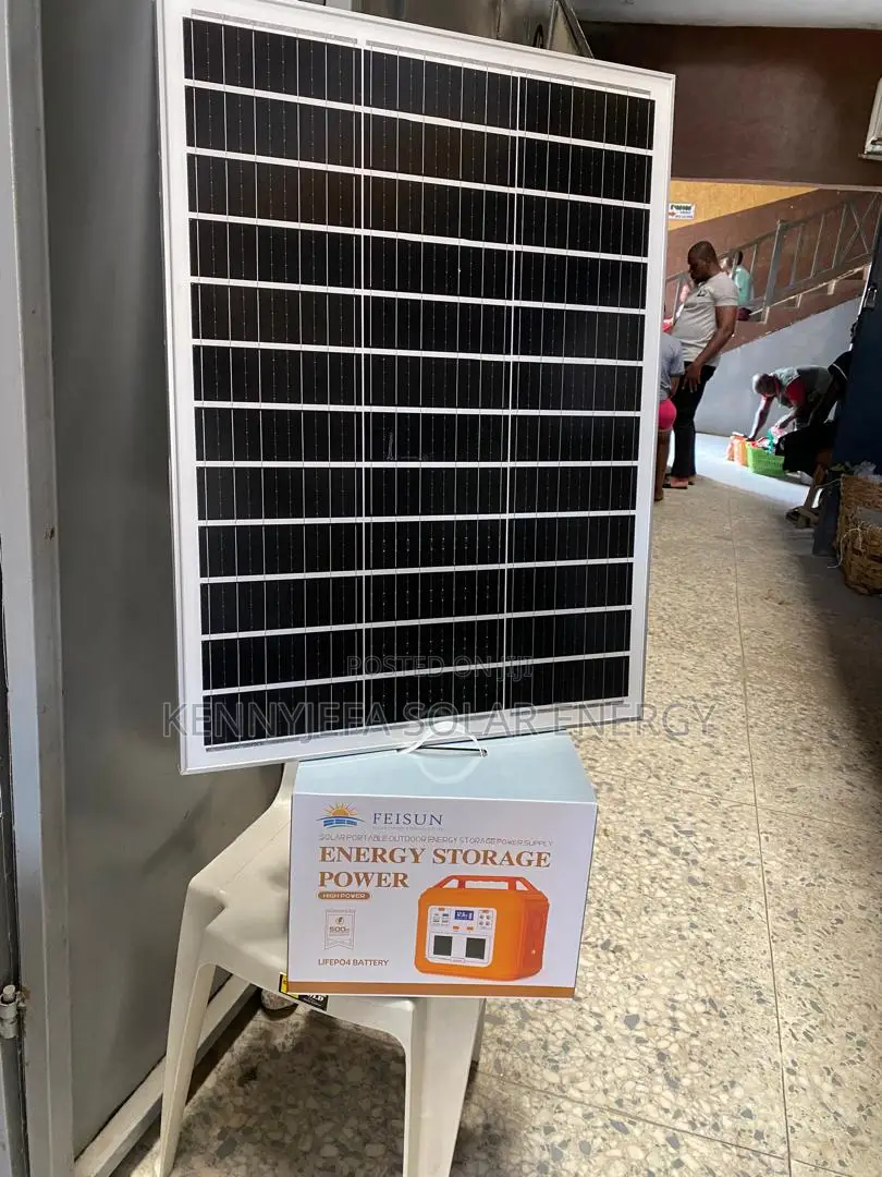 500w 35amps Bathery Capacity With 100w Panel and 4 Bulbs
