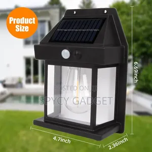 Solar Motion Sensor Led Sconce Fence Light