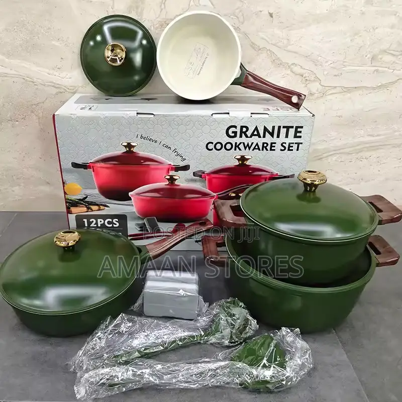 12pcs Nonstick Cookware Set With Lids Utensils
