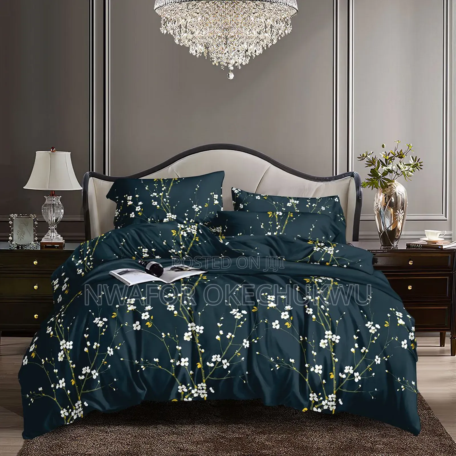 New Design Flower Pure Cotton Bedsheet Complete Set 6by6