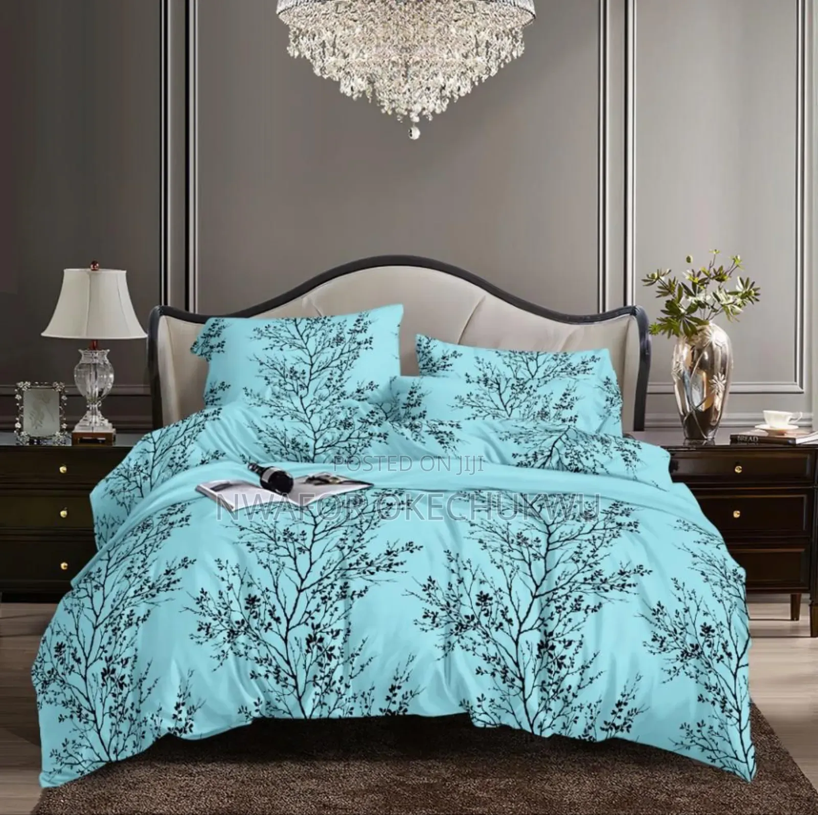 New Design Flower Pure Cotton Bedsheet Complete Set 6by6