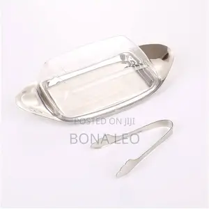 Quality Stainless Butter Dish With Transparent Lid Picker
