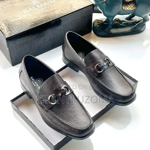 Balmain Classic Leather Brown and Black Shoe
