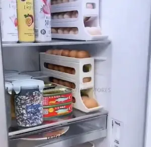 Rolling Egg Rack - Eggs Crate Storage Dispenser