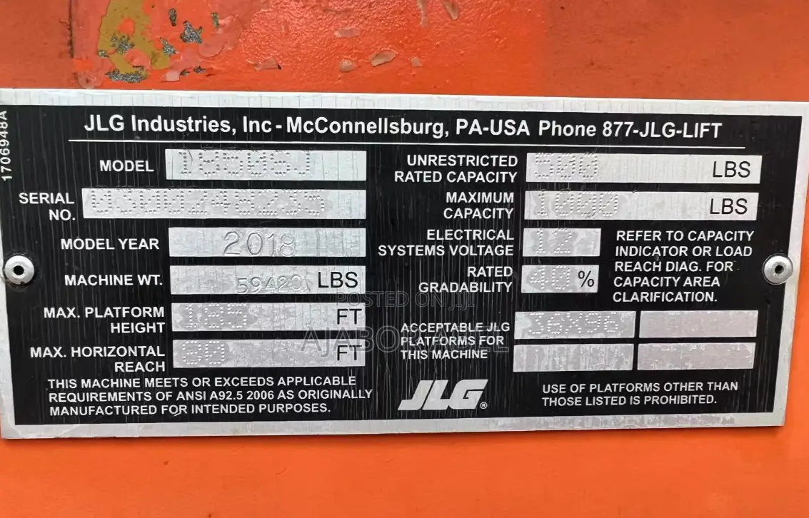 JLG Ariel Platform