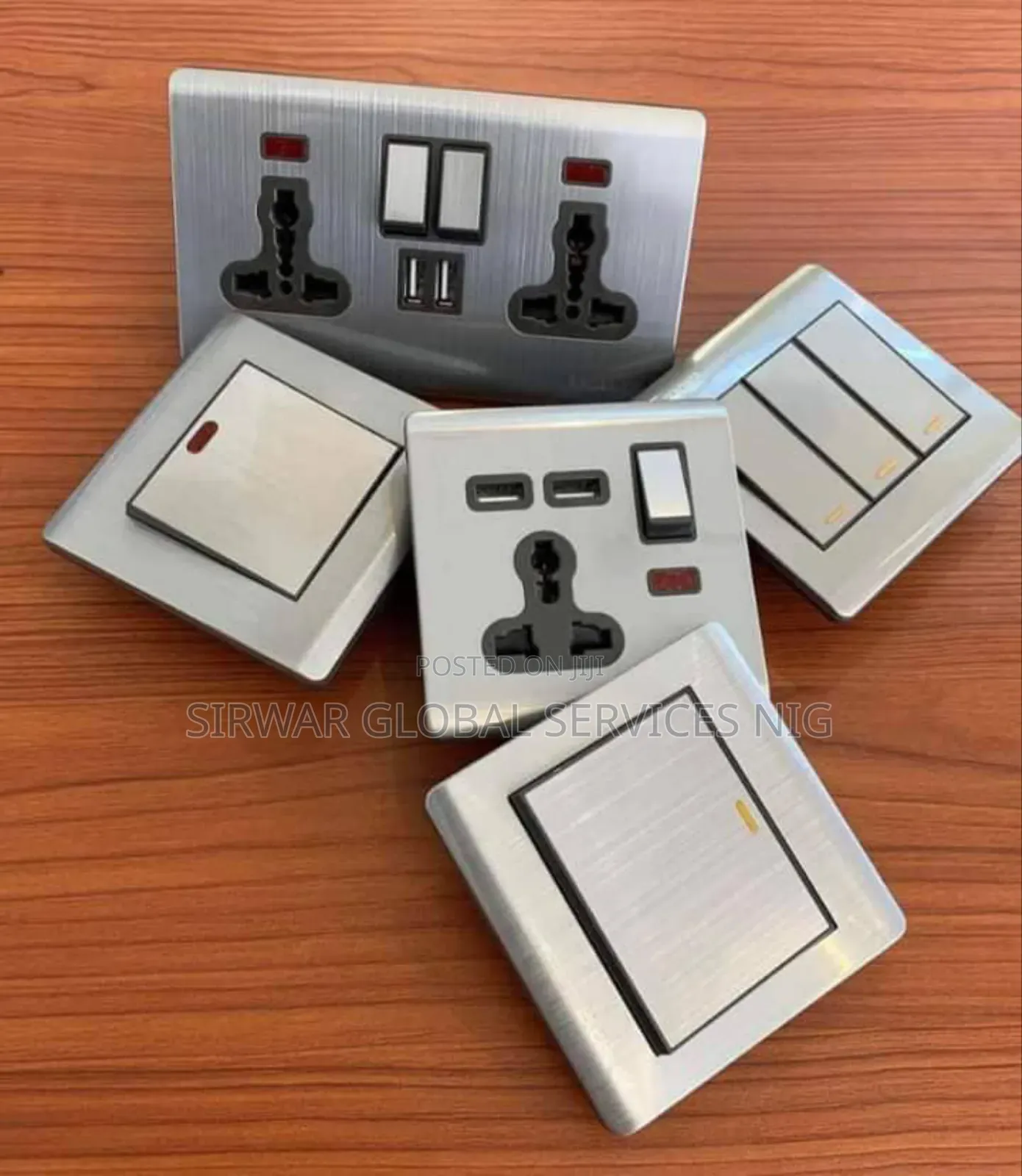 Silver Switches And Sockes