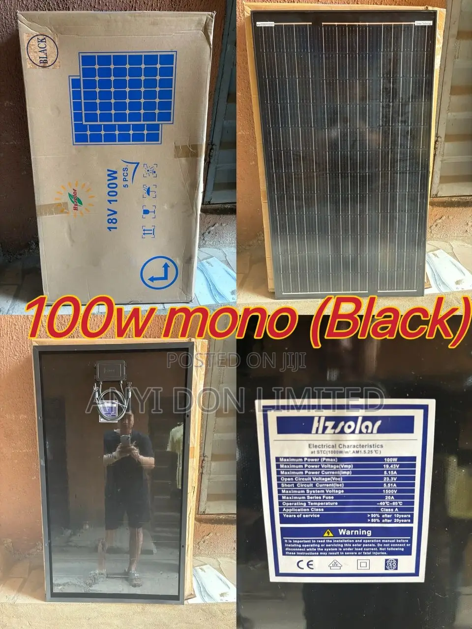 Hz 100w Black Frame Panel