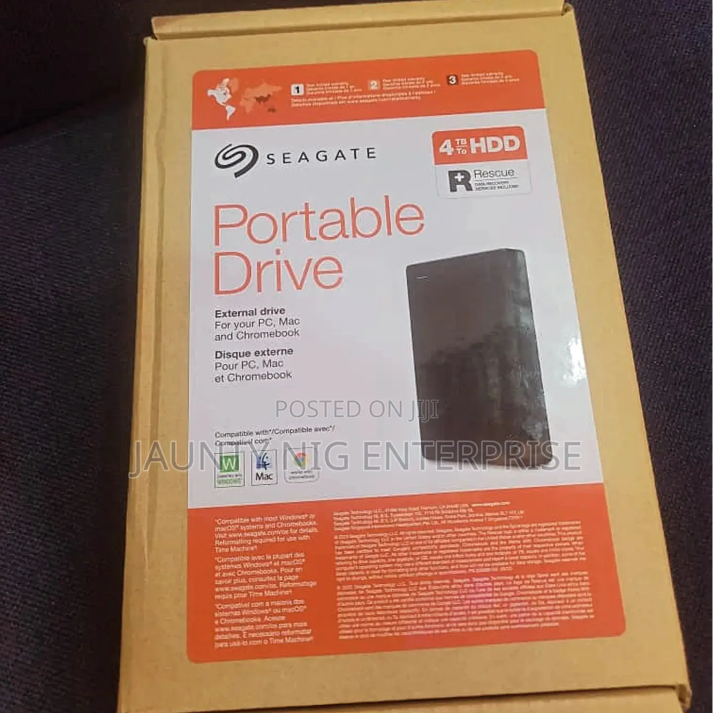 Seagate Portable 4 Tb Usb 3.0 External Hard Drive - Black