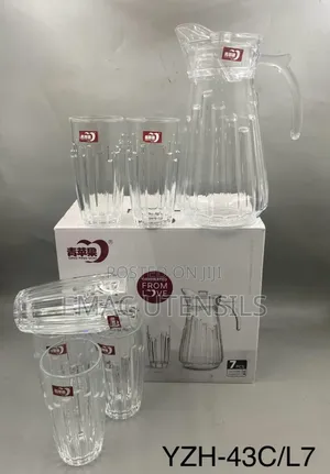 7 PCS Deli Glassware Tumbler Set With Jug
