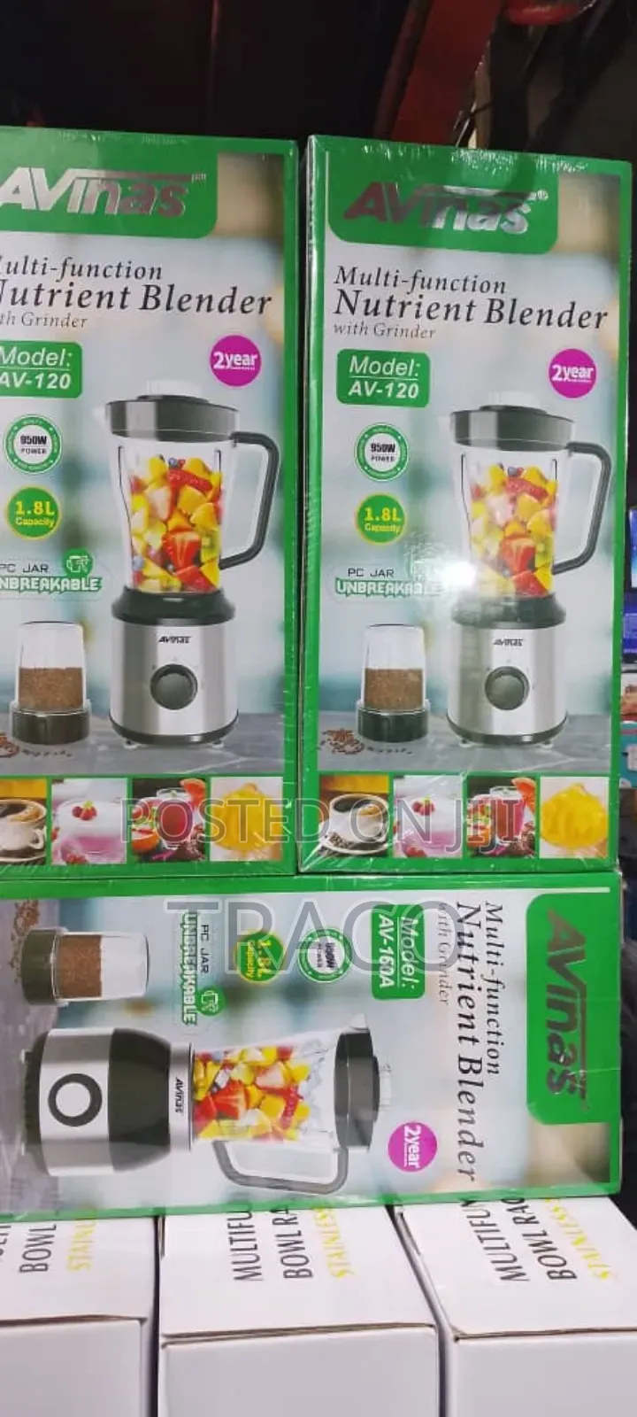 Avinas Av-120 Multi-Function Stainless Steel Blender 1.8l