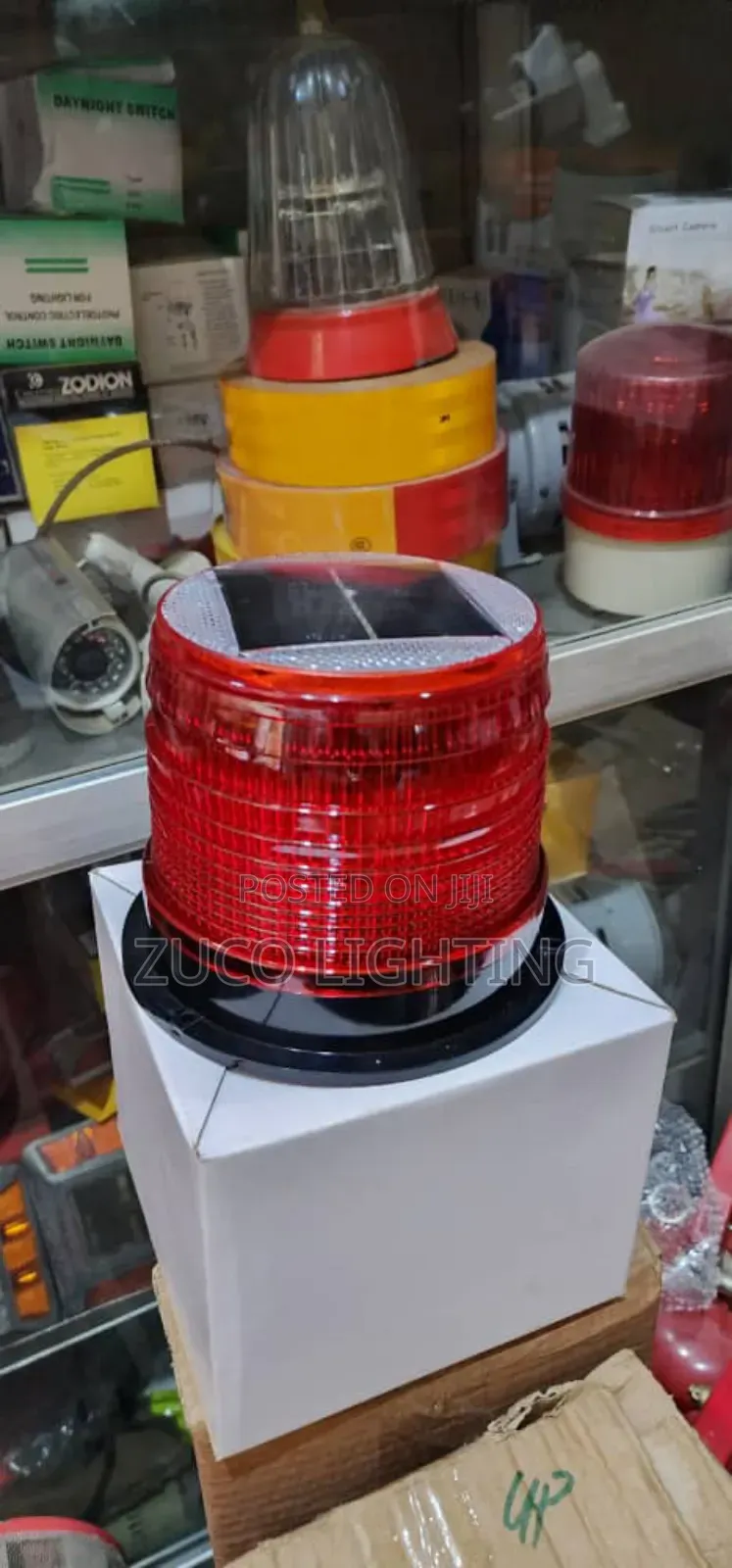 Double Magnetic Revolving Solar Power Warning Light