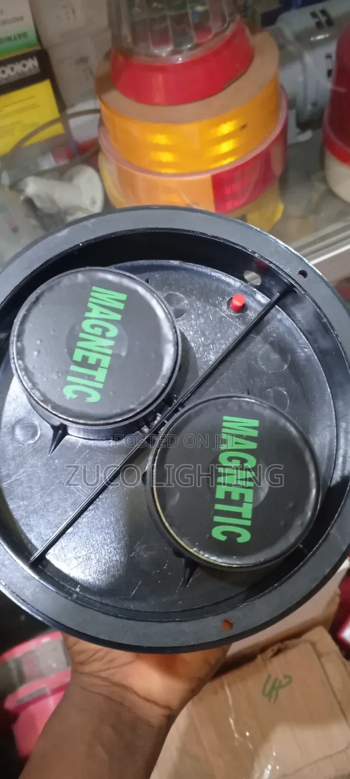 Double Magnetic Revolving Solar Power Warning Light