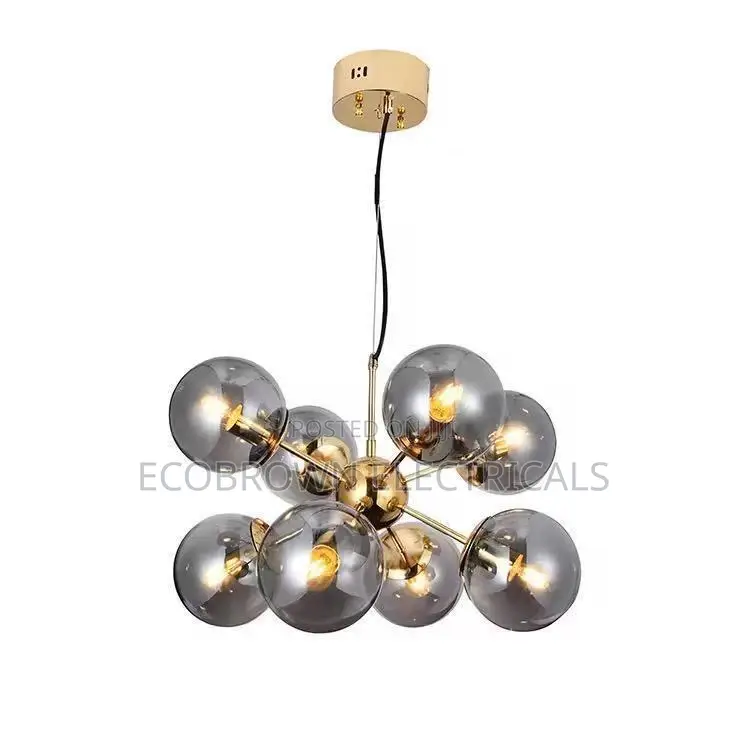 Modern Glass Bubble Pendant Lamp Round Chandelier Light