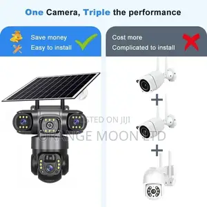 V380 Pro 12mp 10x Zoom Triple Lens 4g Solar Camera