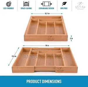 Expandable Wooden Cutlery Tray