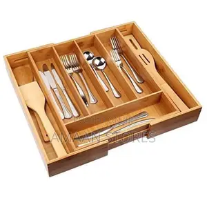 Expandable Wooden Cutlery Tray