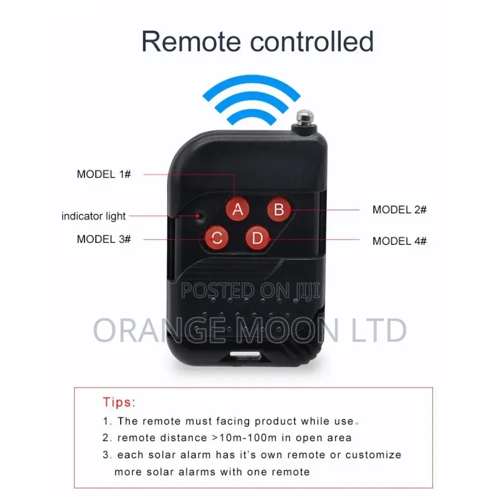 Waterproof Solar Powered Alarm Light Remote Control