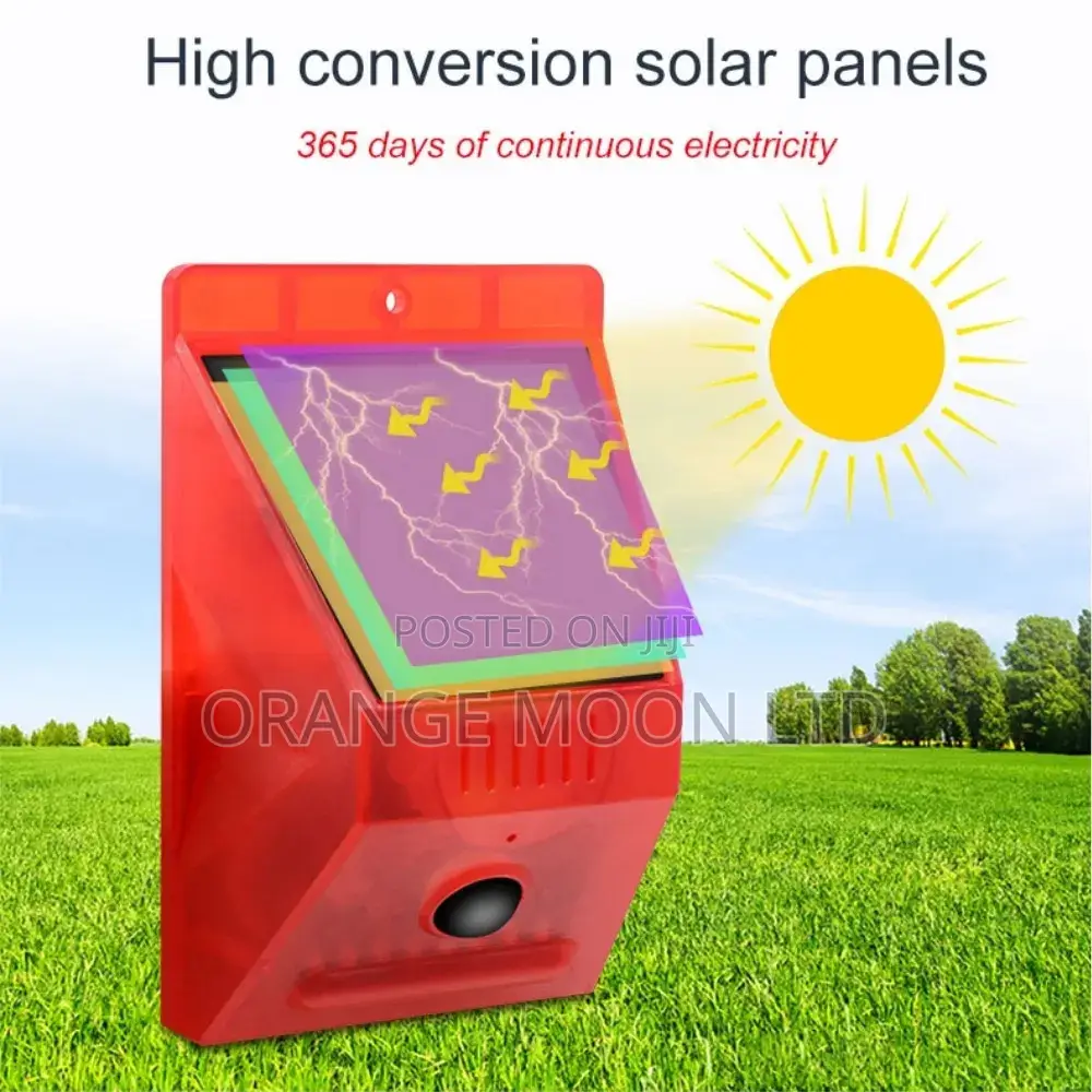 Waterproof Solar Powered Alarm Light Remote Control
