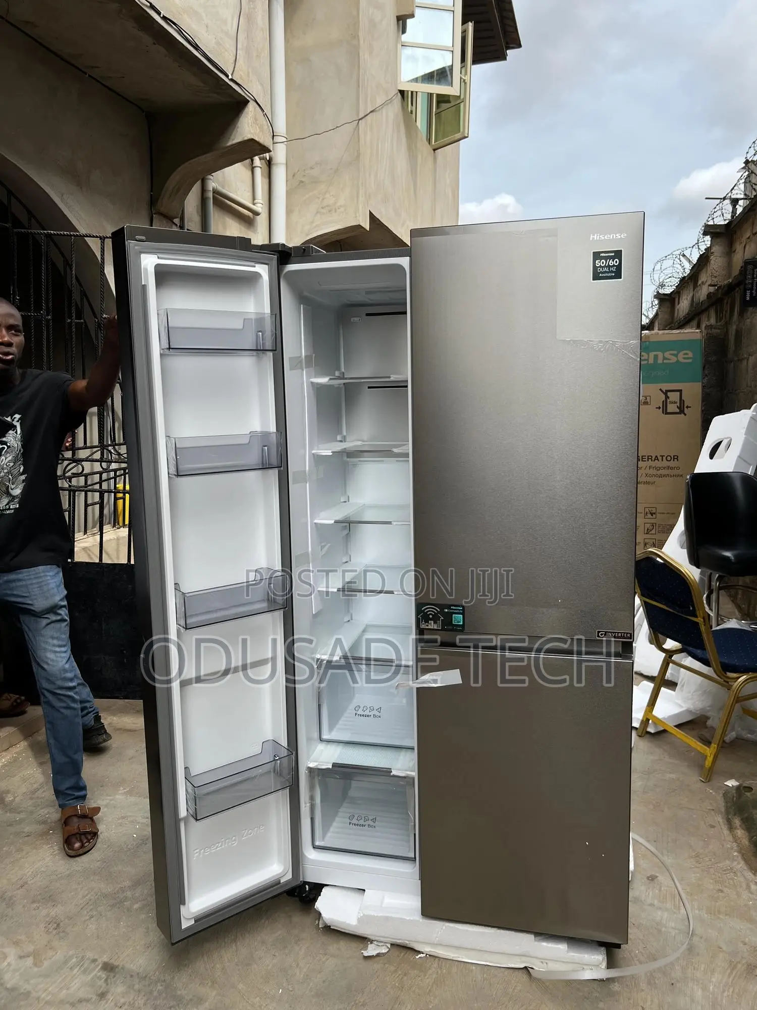 Hisense Rs87ws 634l Side-by-Side Fridge–Efficient Dispenser