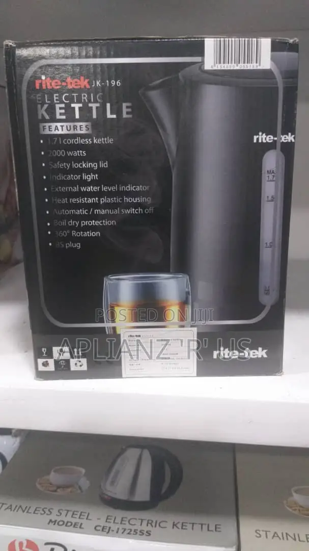 Rite-Tek Jug Kettle Black 1.7ltr in Ikeja - Kitchenware & Cookware ...