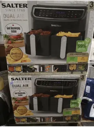 Salter Dual Compartment Digital Air Fryer - 8.2l 1450/1750w