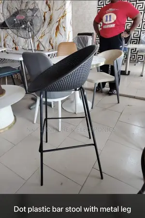 Plastic Seat and Metal Leg Bar Stools, Imported