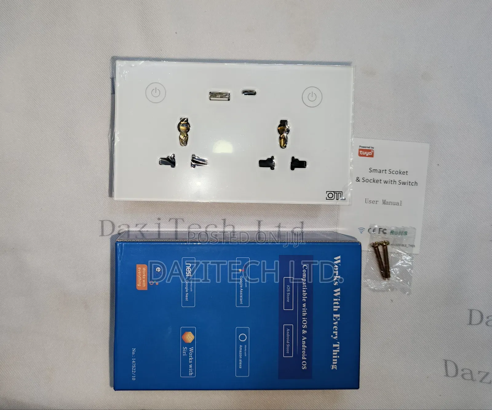 Tuya Smart Double Socket White