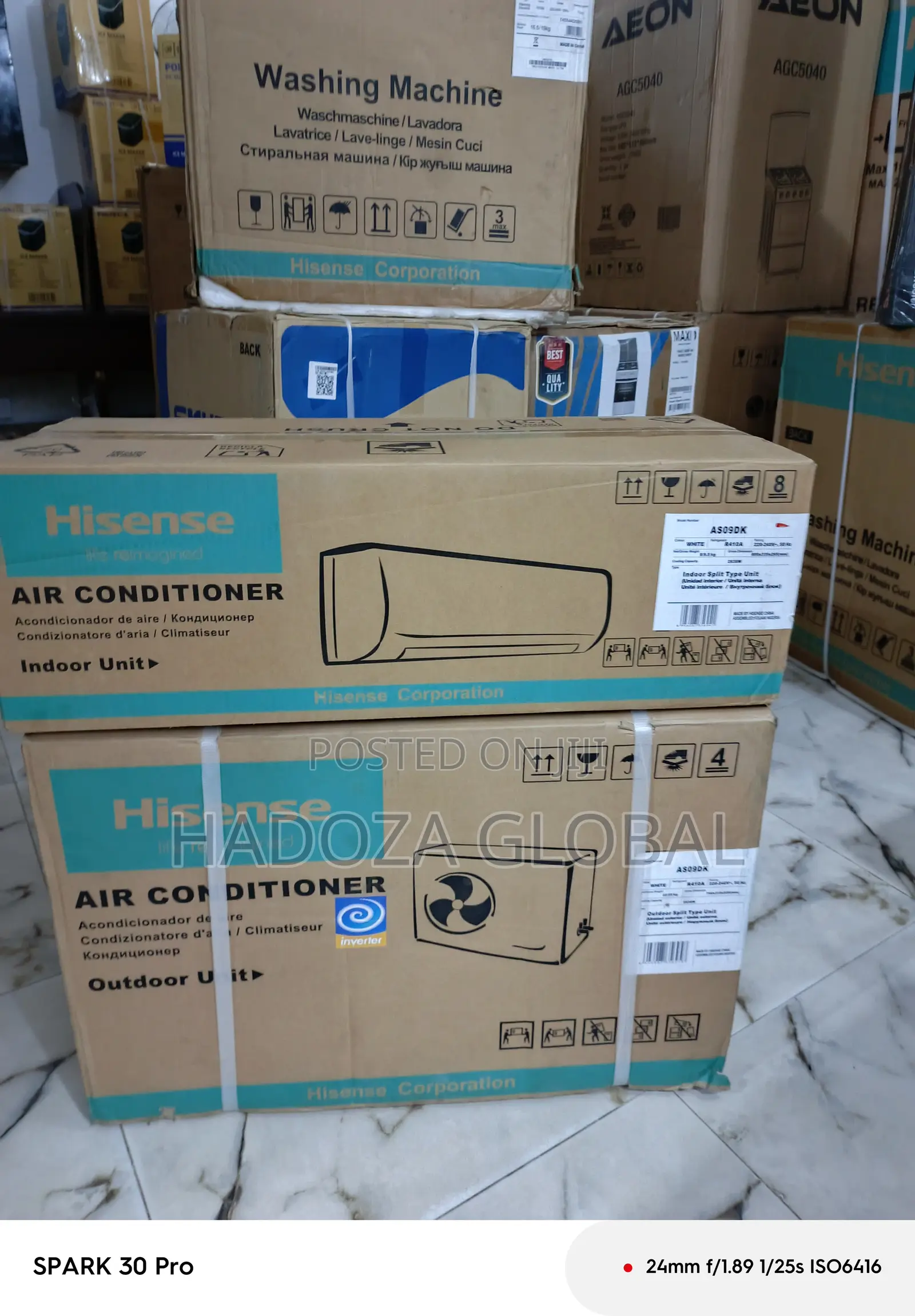 Efficient 1 Hp Split Unit Hisense Ac With Inverter - As90dk