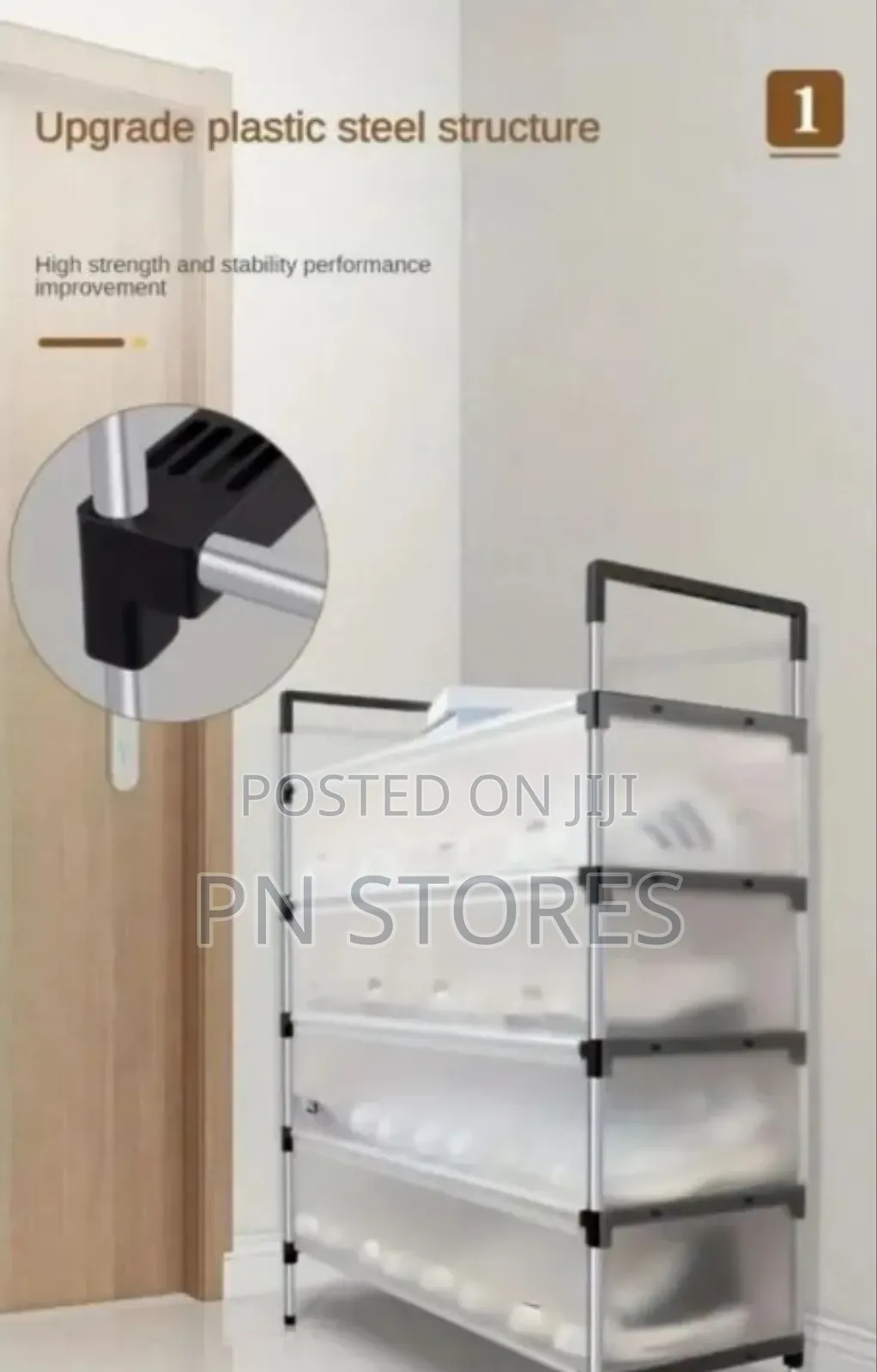 7 Layers Shoe Rack With Dust Cabinet