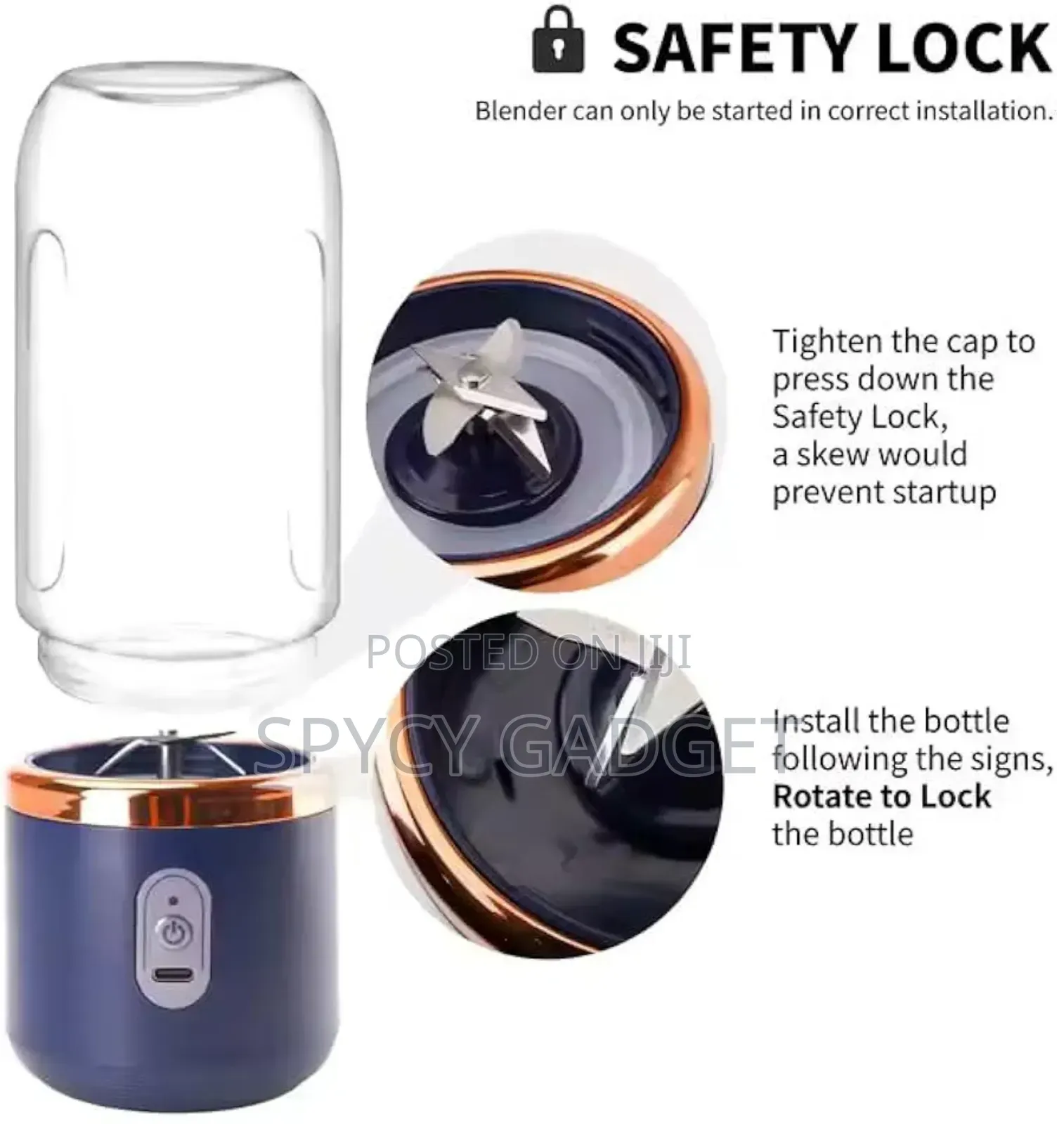 Powerful Rechargeable Juicer Blender With Extra Cup